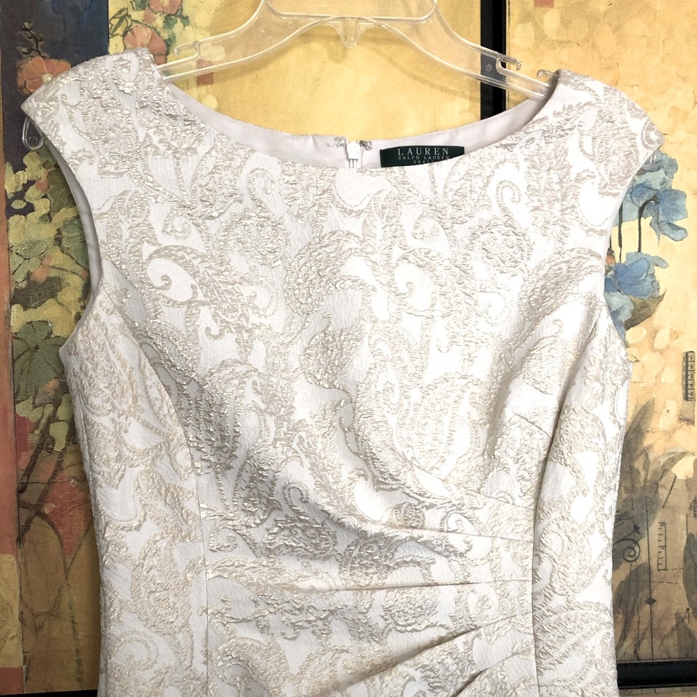 Ralph Lauren Ivory Jacquard dress, size 4